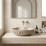 REA - Umyvadlo na desku Isla Warm Beige REA-U7882