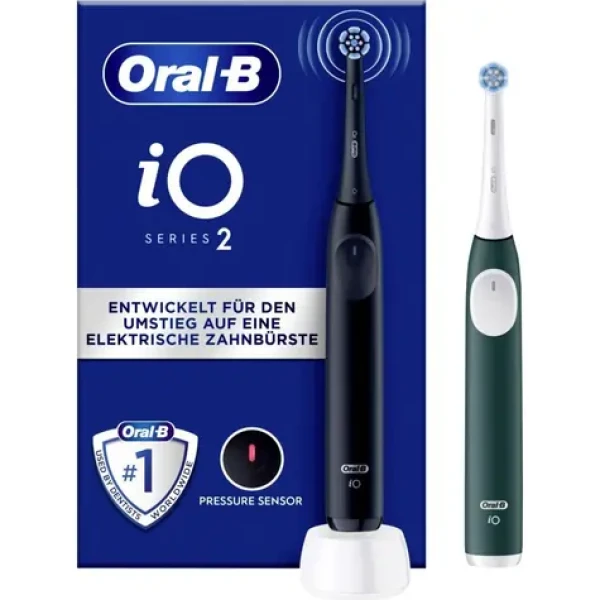 Oral-B iO Series 2 Night Black-Forest Green / Elektrický zubní kartáček / magnetický iO / 3 režimy / časovač / tlakový s (8700216612418)