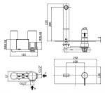 PAFFONI - Rock Umyvadlová baterie pod omítku s tělesem, chrom RO105CR