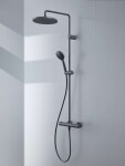 DURAVIT - Sprchový set s termostatem, průměr 25 cm, 3 proudy, matná černá TH4282008046