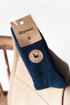 Ponožky 044-005 Alpaca navy blue - Steven 41/43