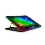 EVOLVEO Ania 9RGB černá / chladící podložka pro notebook do 17" / 3x100 mm 3x70 mm ventilátor / RGB podsvícení (ANIA9RGB)
