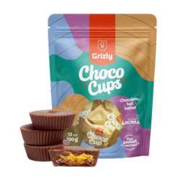 Grizly Choco Cups Mléčná čokoláda & mango 120 g