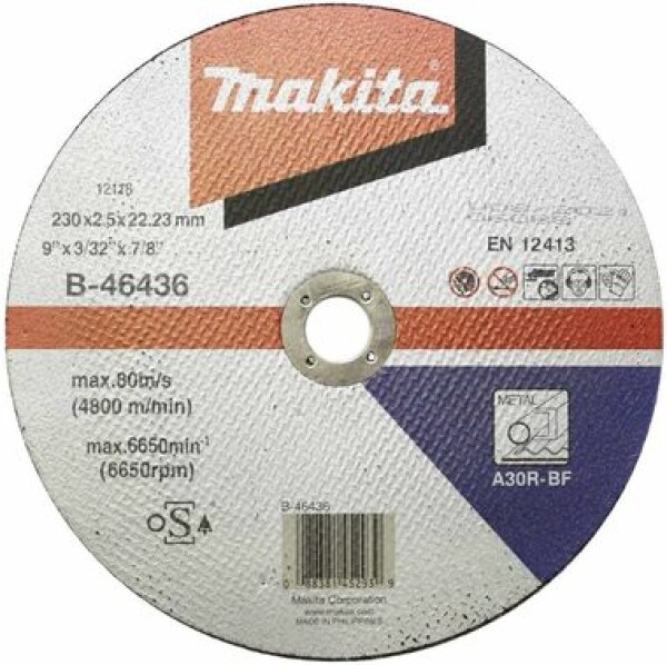 Makita B-46436 Řezný kotouč 230 x 2.5 x 22.23 mm (B-46436)