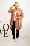 Dámská mikina Plus Size s kapucí Cappuccino - ZENTEX capuccino XL/2XL
