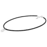 Korálkový náhrdelník Joana - keshi perla, spinel, stříbro 925/1000, 41 cm + 3 cm (prodloužení) Bílá