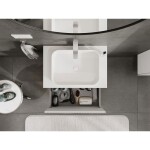 MEXEN/S - Rivel koupelnová skříňka pod umyvadlo 70 cm s deskou, 1 šuplík, reliéf , bílá mat 91A20-07047-1-BFC01
