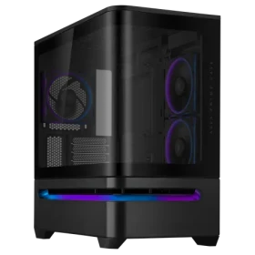 ASUS PRIME AP202 TG ARGB černá / M-ATX / 2xUSB-A + 1xUSB-C / 3x 120 mm / bez zdroje (90DC00P0-B19000)