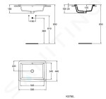 IDEAL STANDARD - Strada Umyvadlo 595x440x180 mm, s přepadem, bílá K078001