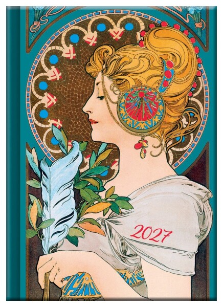 Praktik denní diář 2027 - MUCHA (A6)