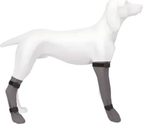 TRIXIE Ochranná ponožka silikonová S 6 cm/30 cm šedá / Pro psy / Nepromokavá / Suchý zip (TX-19431)