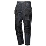 Montérkové kalhoty HEAVY DENIM do pasu černé M černé