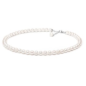 Perlový náhrdelník Charlie sladkovodní perla, stříbro 925/1000, cm Bílá