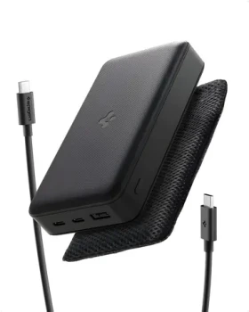 Spigen Essential EA3030 černá / Powerbanka / 30 000 mAh / 30W / USB-C + USB-A (ABA09435)