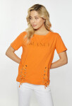 Monnari Trička Dámské tričko ozdobnou vazbou Orange