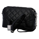 Módní prošívaná dámská koženková crossbody Freay, černá