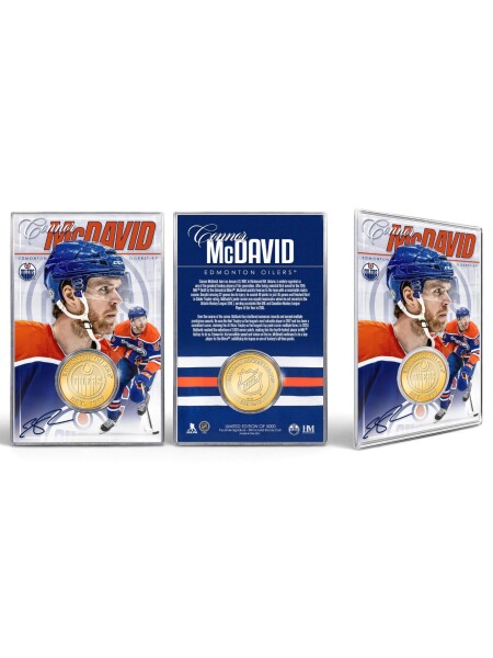 Mince Edmonton Oilers NHL Connor McDavid Acrylic Bronze Coin Card