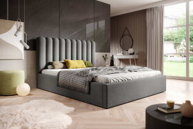 FRONTI Postel MODEL 13 160x200 šedá - MAGIC VELVET 2217