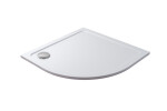 THOR Sprchová vanička litého mramoru, čtvrtkruh, R550 90x90x3 levý odpad