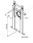 SANELA - Příslušenství Montážní rám pro zděné příčky, pro závěsné WC se splachovačem SLW 01NK SLR 03Z