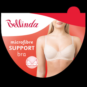 Podprsenka s kosticí SUPPORT BRA - BELLINDA - černá 85 E