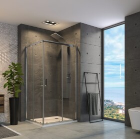 Aquatek Sprchová zástěna ABILITY R14 100x80 cm s posuvnými dveřmi