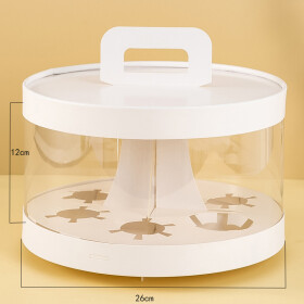 Cake star Plastový kulatý box na cupcakes bílý 1 patro s úchytem (na 6ks)