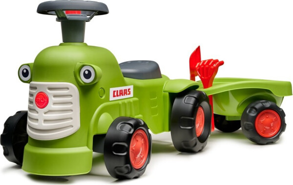 Odstrkovadlo – traktor Claas světle zelený s valníkem - Alltoys Falk