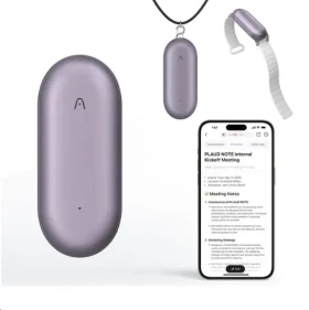 PLAUD Note Pin Purple - AI hlasový záznamník (2025) / Diktafon / Kapacita 64 GB / Výdrž baterie 20 h / BT / USB / WiFi (NotePin Sunset Purple (25))
