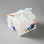 Výslužková krabice se stuhou Blue mini 11x11x7cm