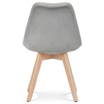 Židle jídelní, lanýžová látka, nohy bukové dřevo