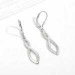 Stříbrné visací náušnice se zirkony Silvanni - stříbro 925/1000, Stříbrná