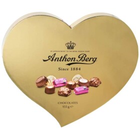 Anthon Berg luxusní bonboniéra srdce zlatá 155g