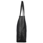 Trendy dámská kožená kabelka na rameno Sascha, černá