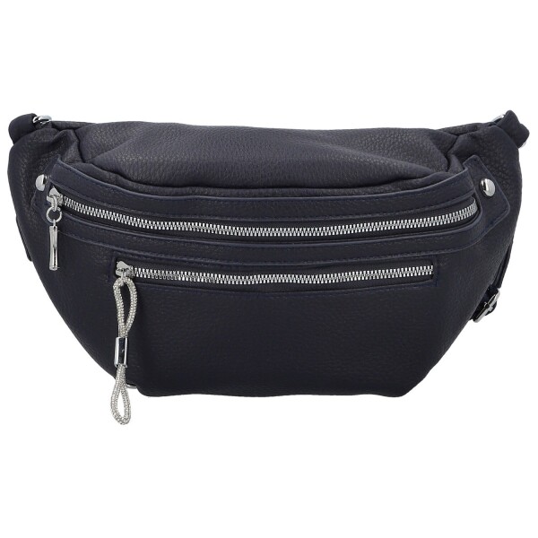 Trendy dámská koženková ledvinka Pentti, tmavě modrá