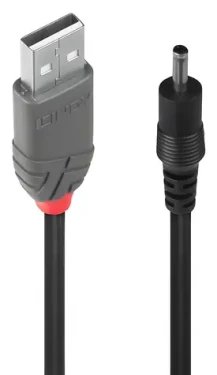 Lindy USB-A - DC černá / Napájecí kabel / 5 V / 1,5 m (70266)