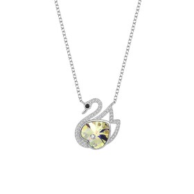 Stříbrný náhrdelník Swarovski Elements Alexa - stříbro 925/1000, labuť, 40 cm + 5 cm (prodloužení) Light Gold