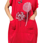 HOSH Dámské šaty Sora Velikost: UNI, Barva: Červená