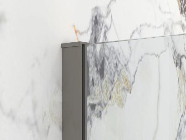 Erga Paris, U-profilová lišta pro sprchové zástěny o tloušťce skla 8mm, délka 200cm, grafitová matná, ERG-V02-PARIS-PROFILE-GG