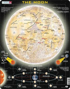 Puzzle MAXI Měsíc mapa/70 dílků