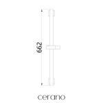 CERANO - Sprchová tyč - posuvný držák - hranatá - chrom CER-670921