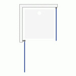 CERSANIT - Sada C382: kout MODUO čtverec, 1 plné dveře, 80x80x195 VIR S601-479