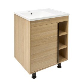 Koupelnová skříňka s umyvadlem Naturel Lucca 59x70x45 cm dub mat LUCCA60D LUCCA60D