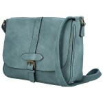 Stylová dámská koženková crossbody kabelka Arjona, džínově modrá