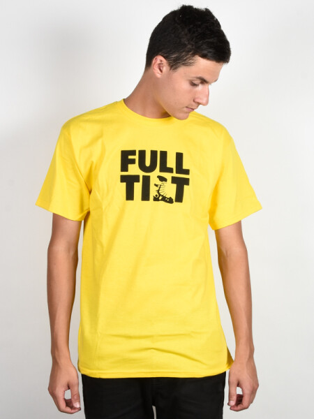 Full tilt Logo yellow pánské tričko s krátkým rukávem - S