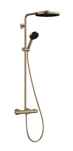 HANSGROHE - Pulsify S Puro Sprchový set s termostatem, průměr 26 cm, 3 proudy, kartáčovaný bronz 24236140