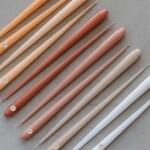 Ester & erik Svíčka Cone 37 cm – 20 Rosy Caramel, růžová barva, vosk