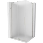 MEXEN/S - Velar L sprchový kout, posuvné dveře 100 x 75, dekor, nikl kartáčovaný 871-100-075-33-97