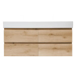 Koupelnová skříňka s umyvadlem SAT B-Way 119x50x45 cm dub mat BWAY2120OAKU2B BWAY2120OAKU2B