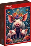 ALIPSON Puzzle Prasečí rodinka na procházce